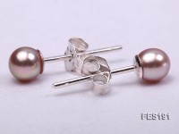 4.5mm Lavender Round Freshwater Pearl Earring