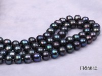 2 strand flatly black freshwater pearl necklace