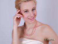 2 strand  pink freshwater pearl necklace