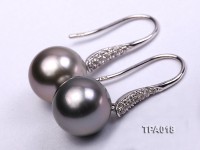 Delicate 11mm Tahitian Pearl Earring with 14k Gold