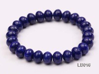 7.5x10mm Azure Blue Lapis Lazuli Beads Elasticated Bracelet