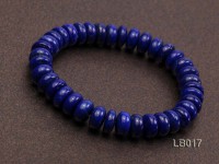 4.5x10mm Azure Blue Lapis Lazuli Beads Elasticated Bracelet
