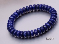 4.5x10mm Azure Blue Lapis Lazuli Beads Elasticated Bracelet