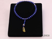 10mm Azure Blue Round Lapis Lazuli Pray Beads Strand