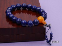 14mm Azure Blue Round Lapis Lazuli Pray Beads Strand