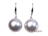Gorgeous AAA 12.5-13mm White South Sea Pearl Earring in 14kt White Gold
