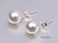 7.5-8mm AAA top quality akoya pearl earrings in sterling silver