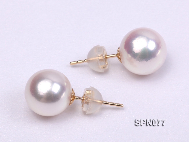 9-9.5mm AAA top quality akoya pearl earrings in 14k gold