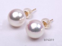 9-9.5mm AAA top quality akoya pearl earrings in 14k gold