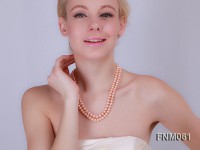 2 strand pink freshwater pearl necklace