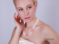 multistrand white7-8mm freshwater pearl necklace 7-8mm