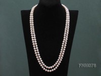2 strand White freshwater pearl necklace