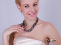 2 strand  black freshwater pearl necklace