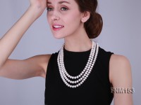 3 strand White freshwater pearl necklace