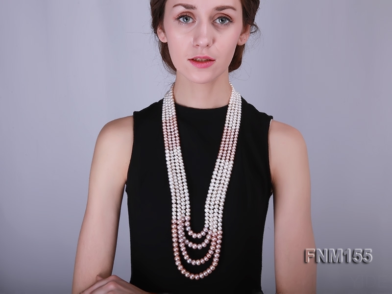 4 strand freshwater pearl necklace
