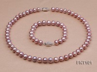 8-9mm Lavender Freshwater Pearl & Necklace and Bracelet Set