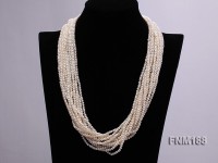 multi strands freshwater white pearl necklace
