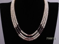 6-7mm flatly freshwater pearl necklace