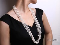 Freshwater white pearl necklace 7-8mm