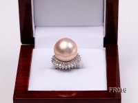 natural 15mm pink edison pearl ring