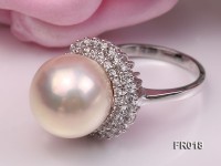 15mm white edison pearl ring