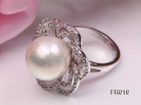 13mm white round Edison pearl ring