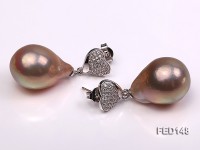 14x20mm Drop-shaped Freshwater Pearl Earring