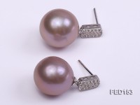 12mm Lavender Round Edison Pearl Earring