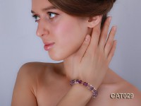 5x9mm Faceted Ametrine Beads Elastic Bracelet