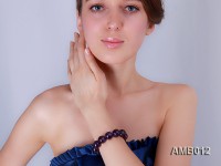 16mm Round Amethyst Beads Elastic Bracelet
