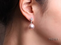 14mm Lavender Round Edison Pearl Earring