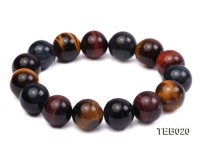 14mm Round Tiger Eye Beads Elasticated Bracelet