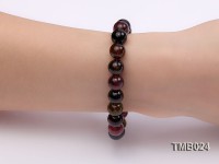 9mm Colorful Round Natural Tourmaline Beads Elasticated Bracelet
