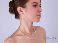 Quality 3.5-8mm Multi-color Graduated Round Freshwater Pearl Necklace