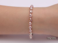 5-6mm lavender oval freshwater pearl bracelet