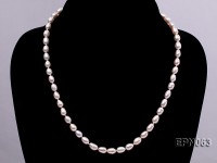 5-6mm White Oval Freshwater Necklace