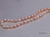 6-7mm Lovely Pink Oval Freshwater Pearl Necklace