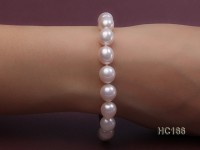 9-10mm AAA white oval freshwater pearl bracelet