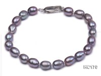 6-7mm grey oval freshwater pearl bracelet