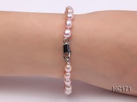 6-7mm A-grade oval freshwater pearl bracelet