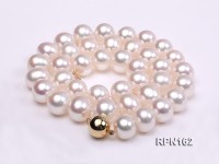 Classic 11-12mm AAA White Round Cultured Freshwater Pearl Necklace