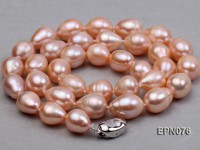 9-10mm Oval Pink Freshwater Pearl Necklace