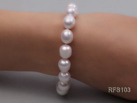 9-10mm White Rice-shaped Freshwater Pearl Necklace and Bracelet Set