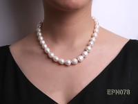 11-12mm Oval White Freshwater Pearl Necklace