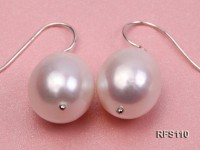 12-13mm White Rice-shaped Freshwater Pearl Necklace and earrings Set
