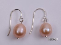 9-10mm Pink Oval Freshwater Pearl Earring