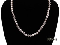 6.5mm AAA white round freshwater pearl necklace,bracelet and earring set
