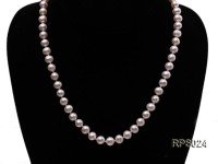 7.5mm AAA white round freshwater pearl necklace,bracelet and earring set