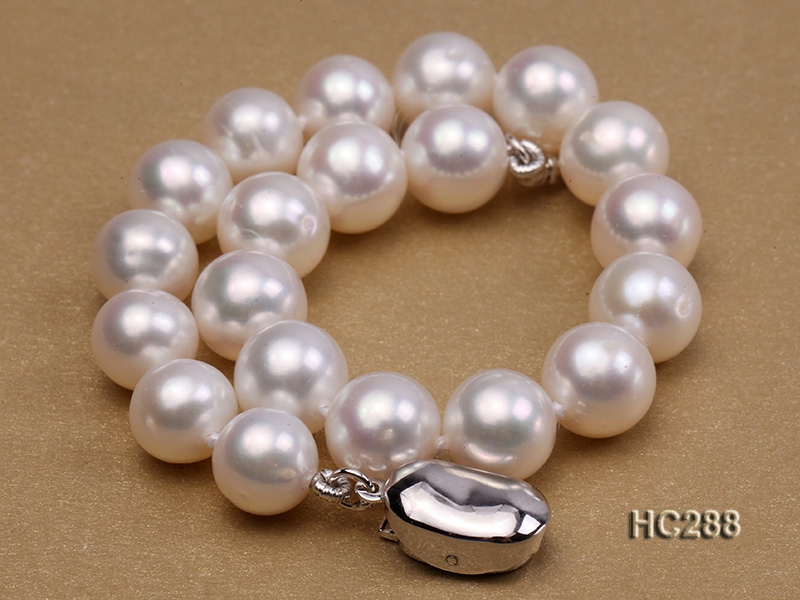 7.5-8mm white round freshwater pearl bracelet