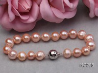 9-10mm pink round freshwater pearl bracelet